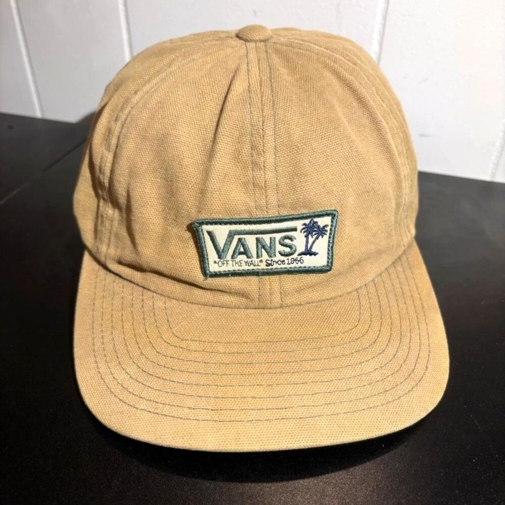 Vans Mami Wata Surf Hat Tan Canvas Unstructured Strapback Buckle Skate Cap OSFAD